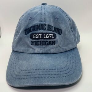 Mackinac Island Michigan Distressed Denim Adjustable Hat – Dimco Apparel
